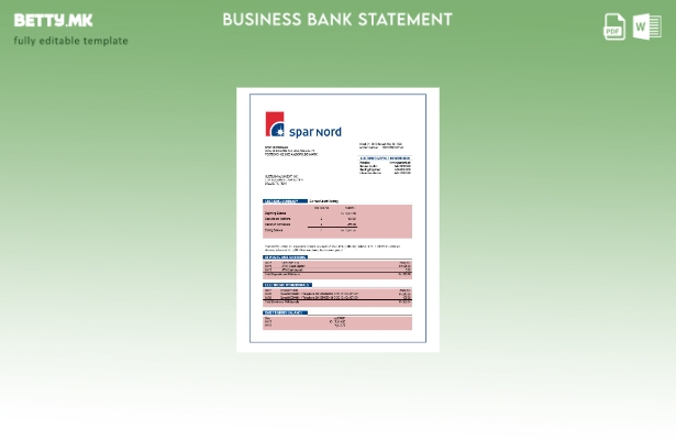 Модерен стил на компанијата Spar Nord Bank што го проверува изводот на сметката 